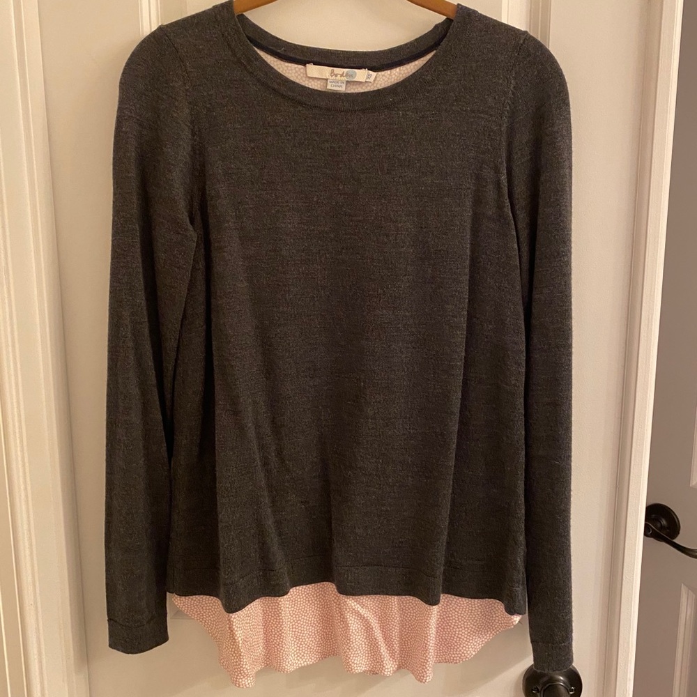 Boden Women’s Mixed Grey and Light Pink Sweater XS
